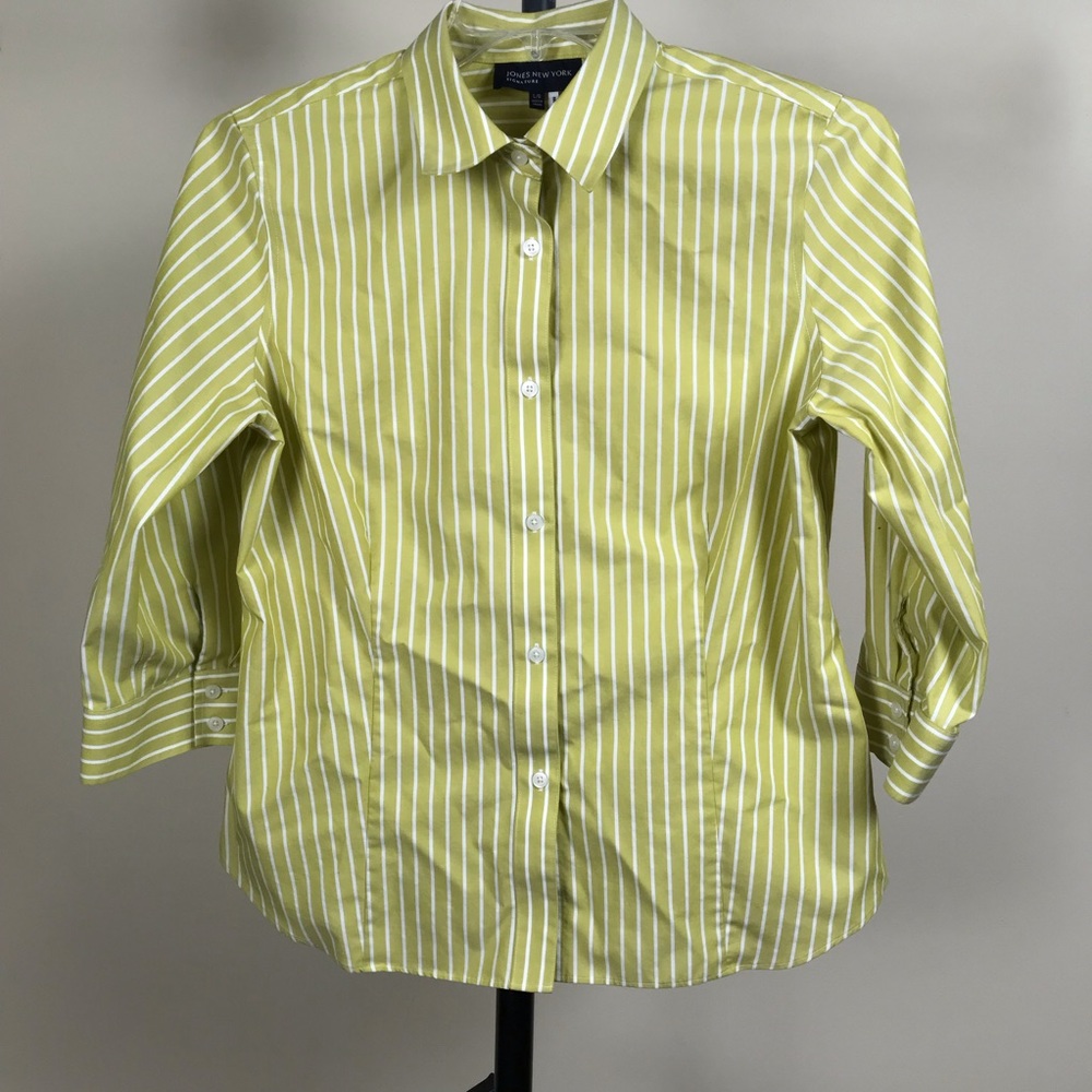 Jones New York Signature 3/4 sleeve blouse SZ L/G
